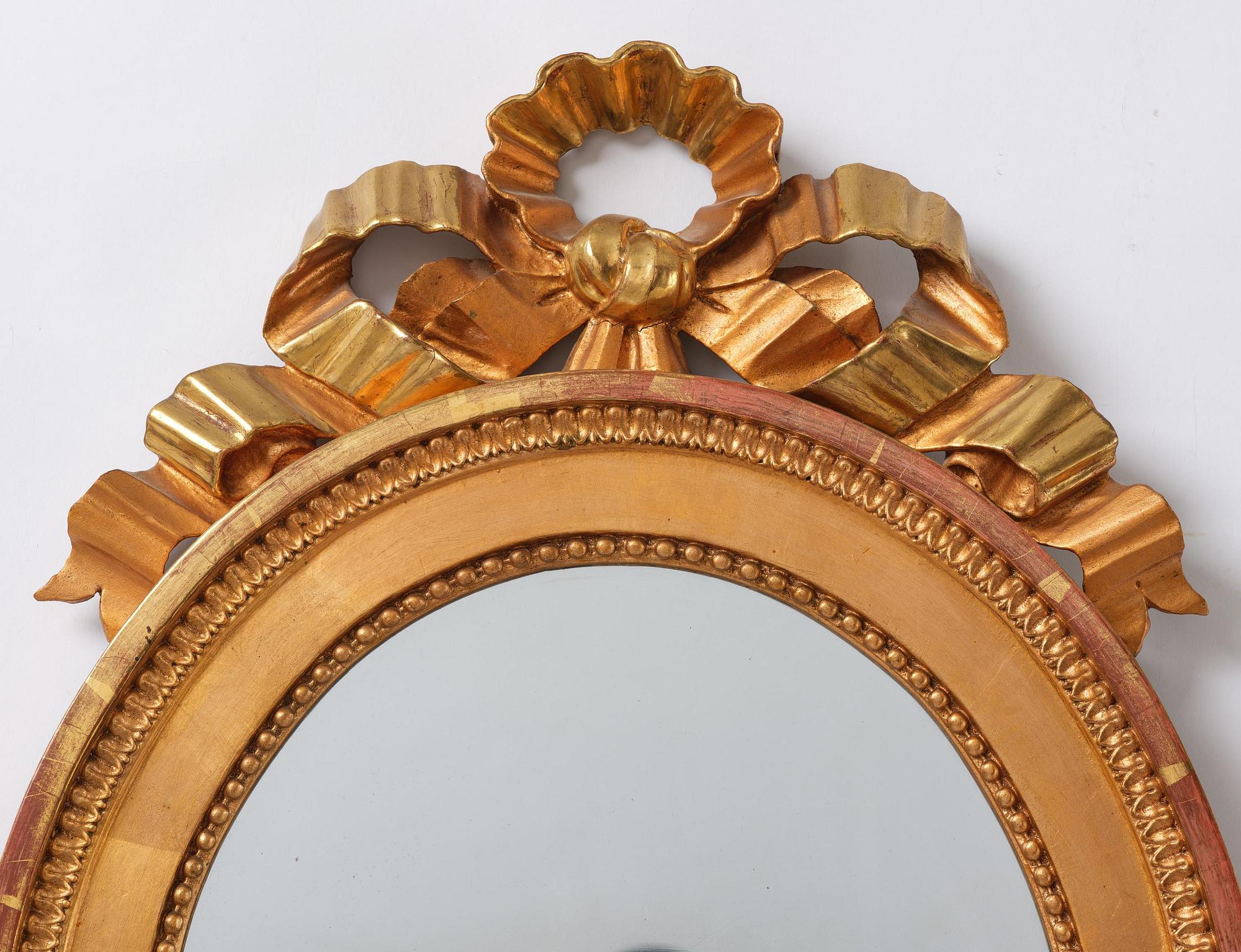 Spegellampett, för två ljus, Stockholmsarbete, sent 1700-tal, Gustaviansk.
