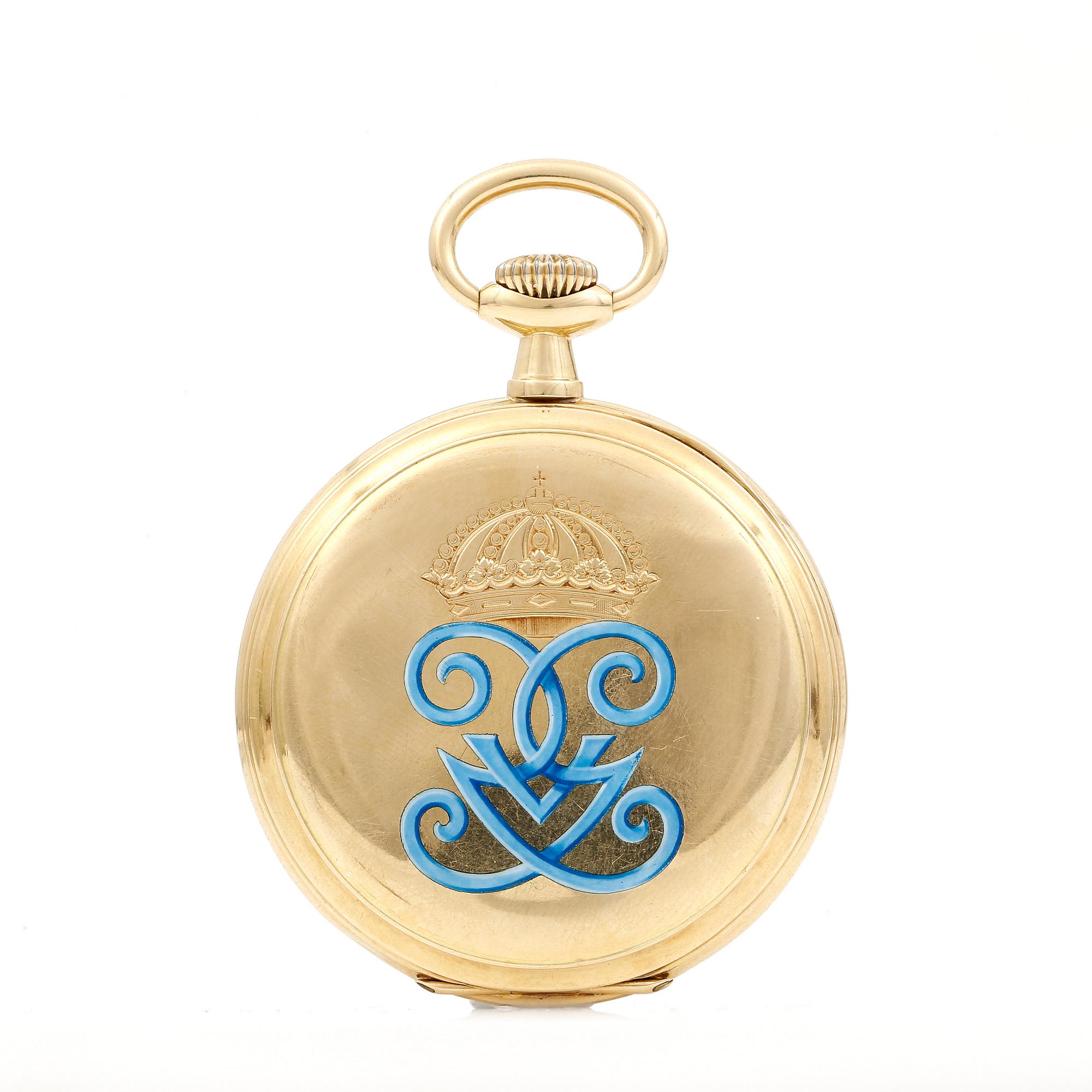 KUNGLIGT GÅVOUR, guld 18K, 1900-talets första hälft. Vikt tot ca 77 gram.