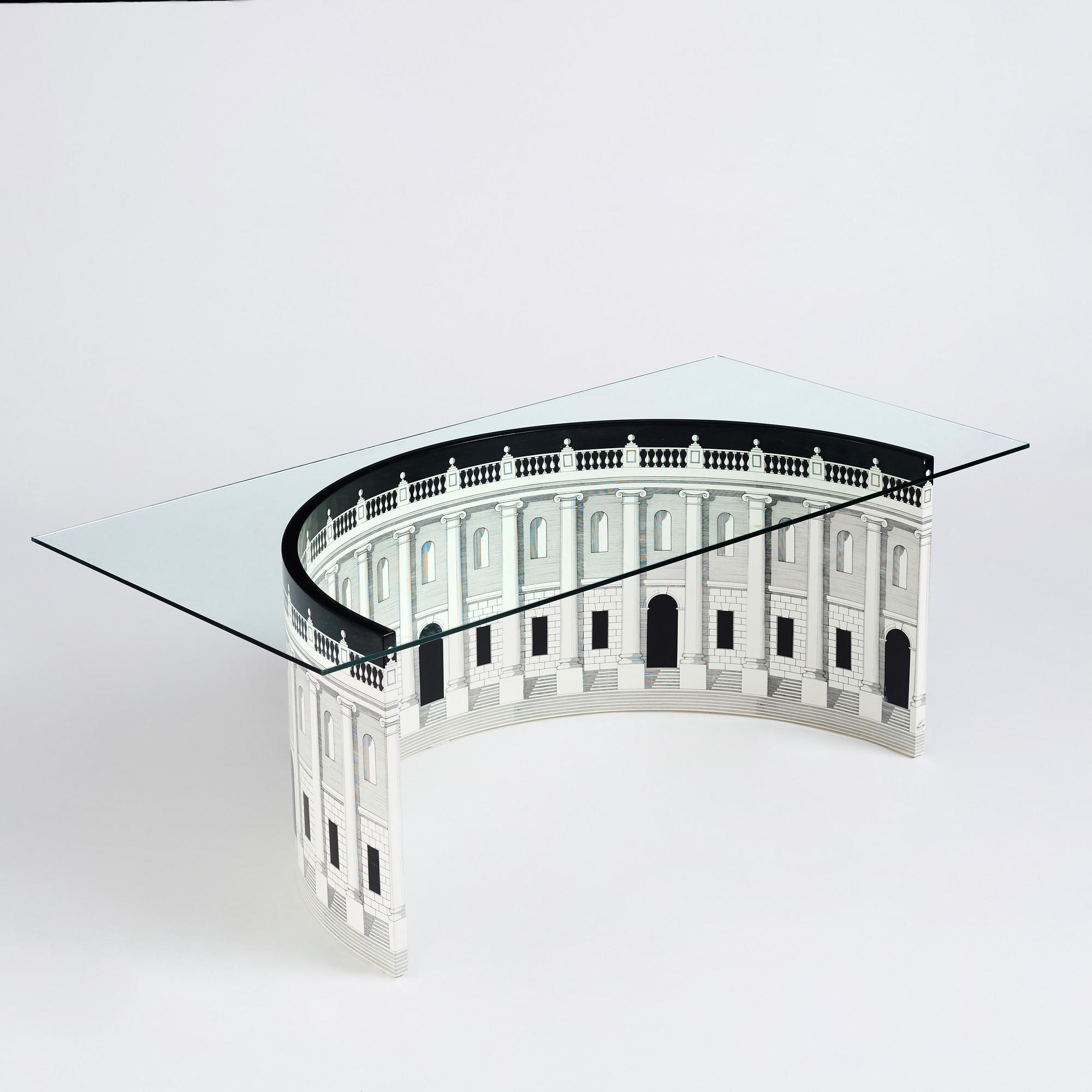 Piero Fornasetti, soffbord, "Architettura", Fornasetti, Milano, Italien 2008.