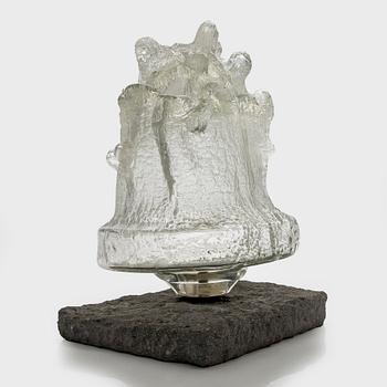 Timo Sarpaneva, veistos, "Ahtojää", signeerattu Timo Sarpaneva Iittala 1967.