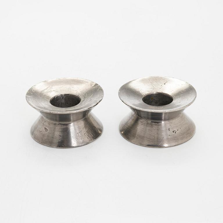 Viljo Hirvonen, a pair of rare mid-20th-century  candlesticks manufactured by Valaistustyö for Artek.