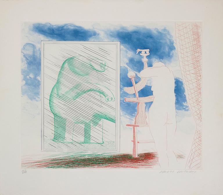 David Hockney, "A Picture of Ourselves" from: "The Blue Guitar".