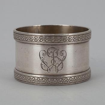 SERVIETTRING, 84 silver, Gratschev St. Petersburg 1880-tal. Vikt 52 g.