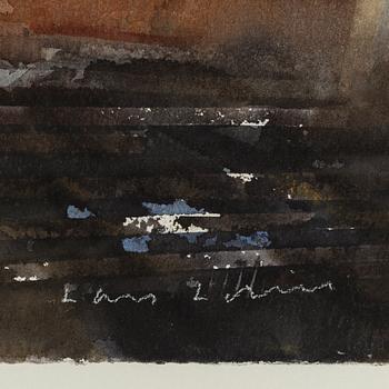 Lars Lerin, watercolour, signed Lars Lerin.