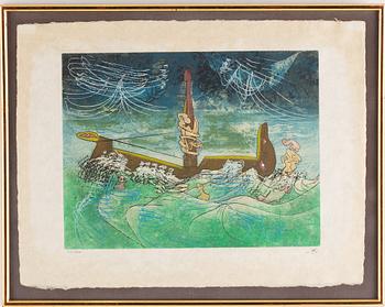 Roberto Matta, colouretchings, 10, on japonpaper, signed 68/100.