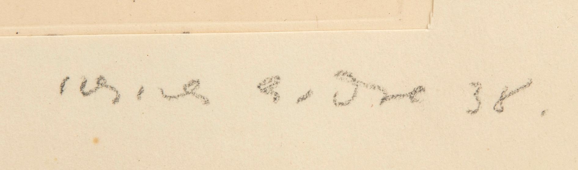 Okänd konstnär 1900-tal , etsning signerad och daterad 38.