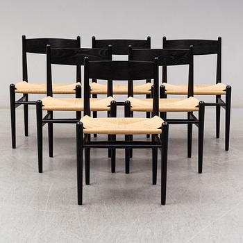 A set of six "CH 36" chairs by Hans J Wegner, Carl Hansen & Søn. Signed with label.