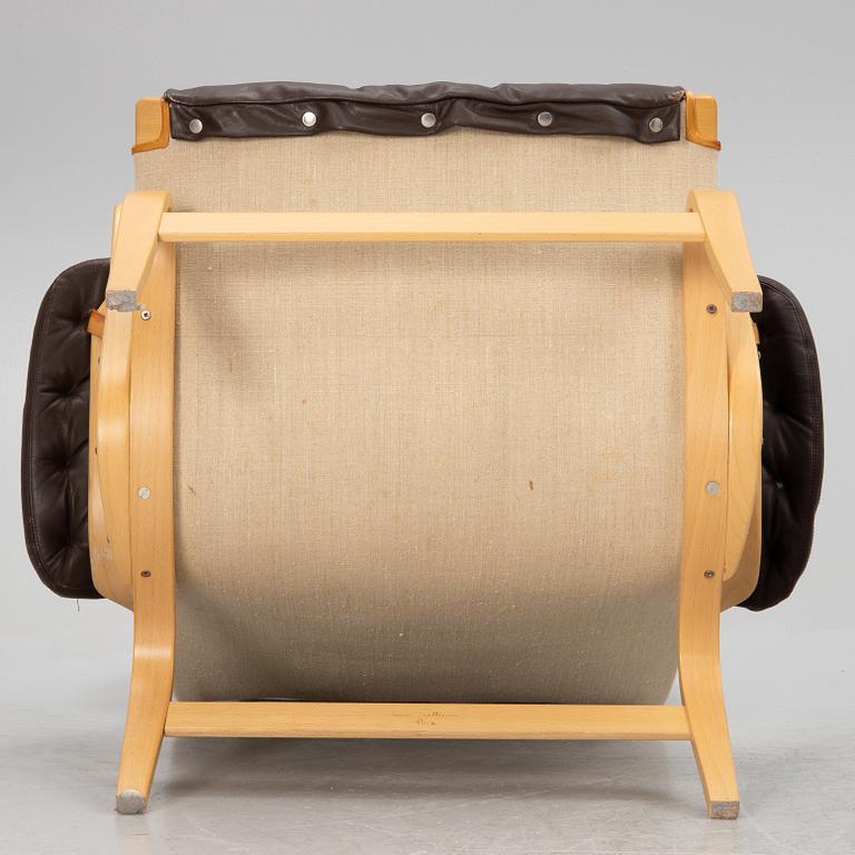 Bruno Mathsson, a 'Pernilla' armchair with ottoman, Dux.