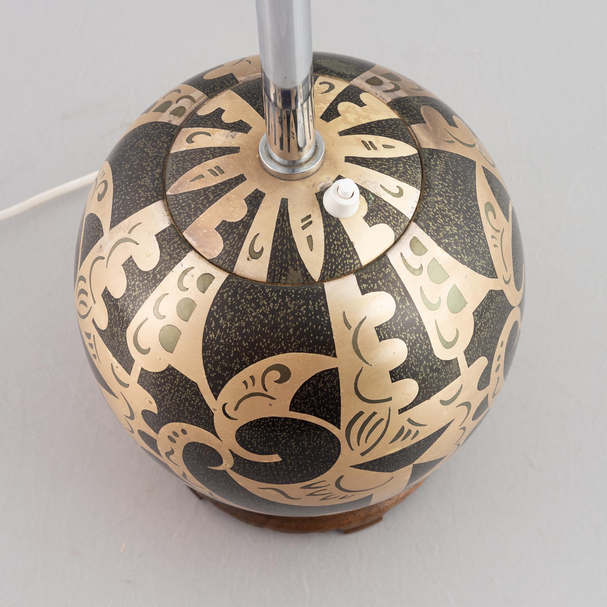 Paul Haustein, table lamp, "Congo", Württembergische Metallwarenfabrik, Germany, 1930s.