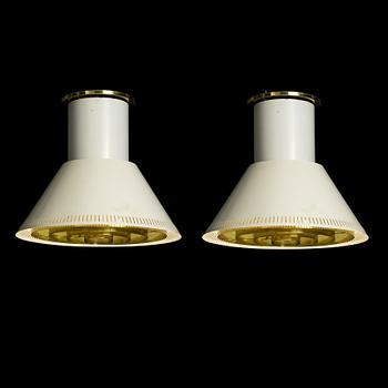 PAAVO TYNELL, PAIR OF CEILING LAMPS. Manufactured by Oy Taito Ab, late 1940s.