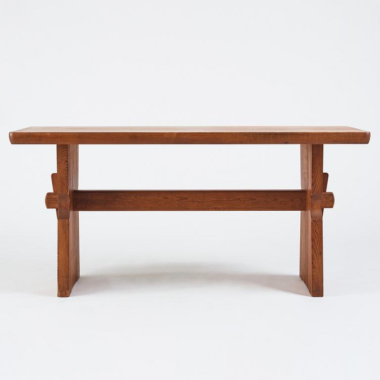 Axel Einar Hjorth, a stained pine 'Värmdö' table, Nordiska Kompaniet, Sweden 1930s.
