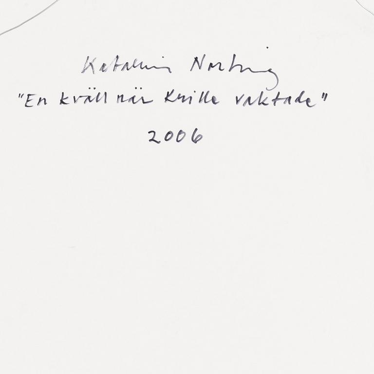 KATARINA NORLING, gouache och collage. Signerad och daterad 2006 a tergo.