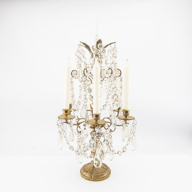 Bordslystrar ett par, Louis XV-stil 1900-talets första hälft.