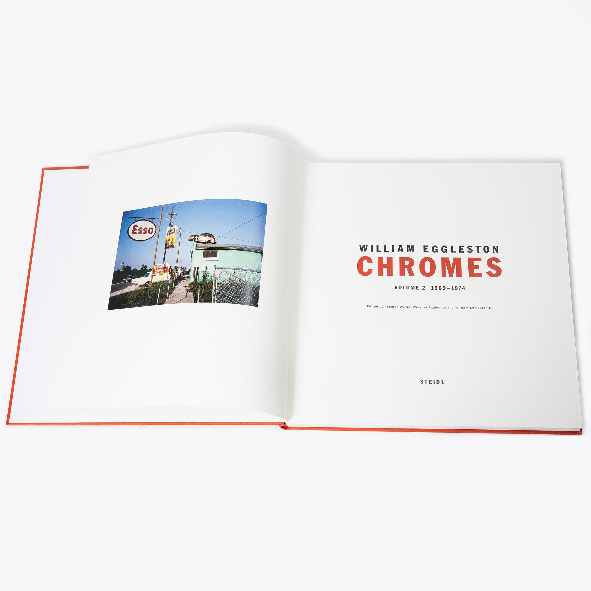 William Eggleston, Box med tre böcker "William Eggleston Chromes vol. 1-3" utgiven av Steidl. En bok signerad.