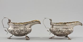 SÅSSNIPOR, ett par, silver, troligen Michelsen, Danmark, 1958. Vikt 580 g.