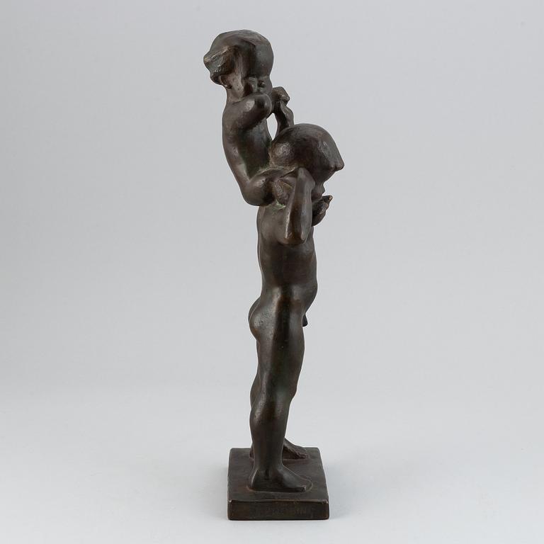 Jonas Fröding, sculpture. Signed. Bronze.