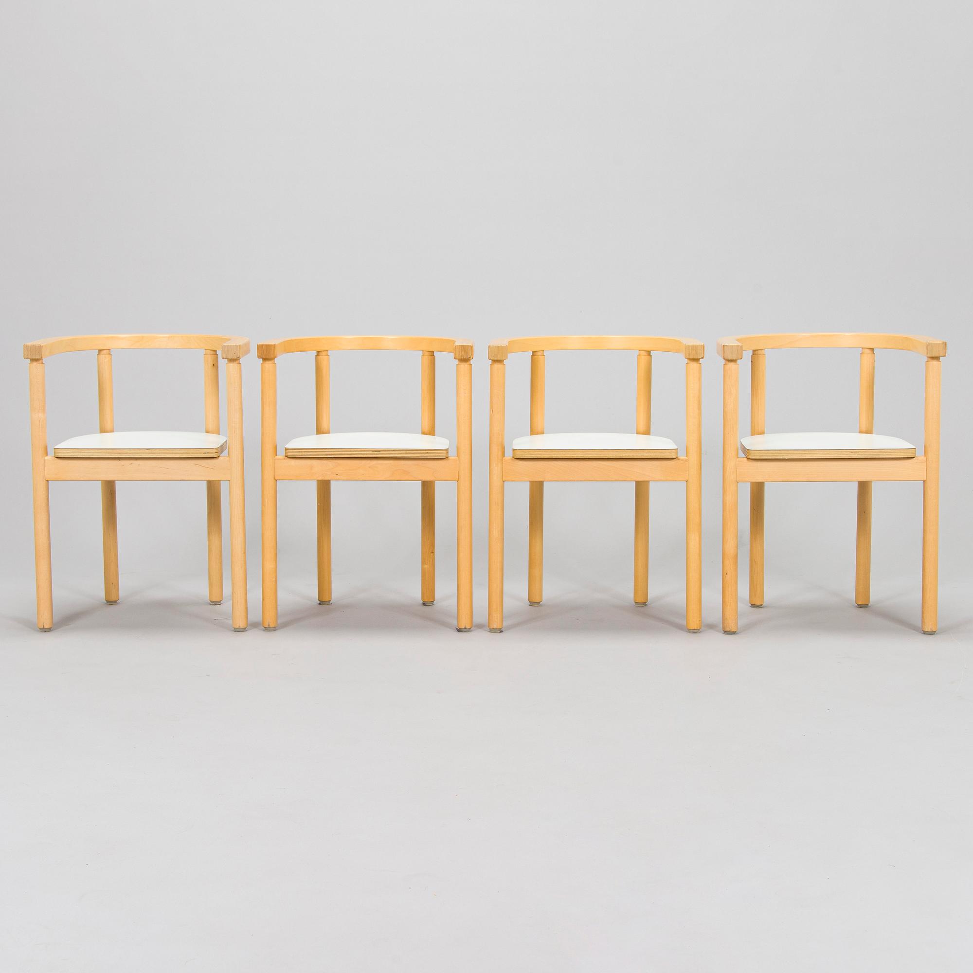 Ben af Schultén, a set of four late 20th century children's chairs, Artek, Finland.