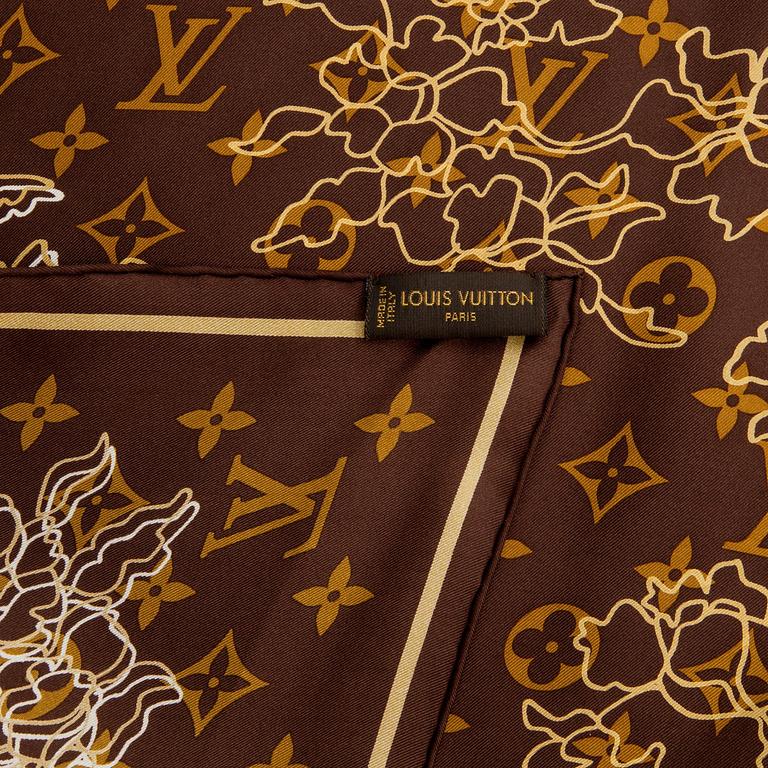 LOUIS VUITTON, a silk monogrammed scarf.