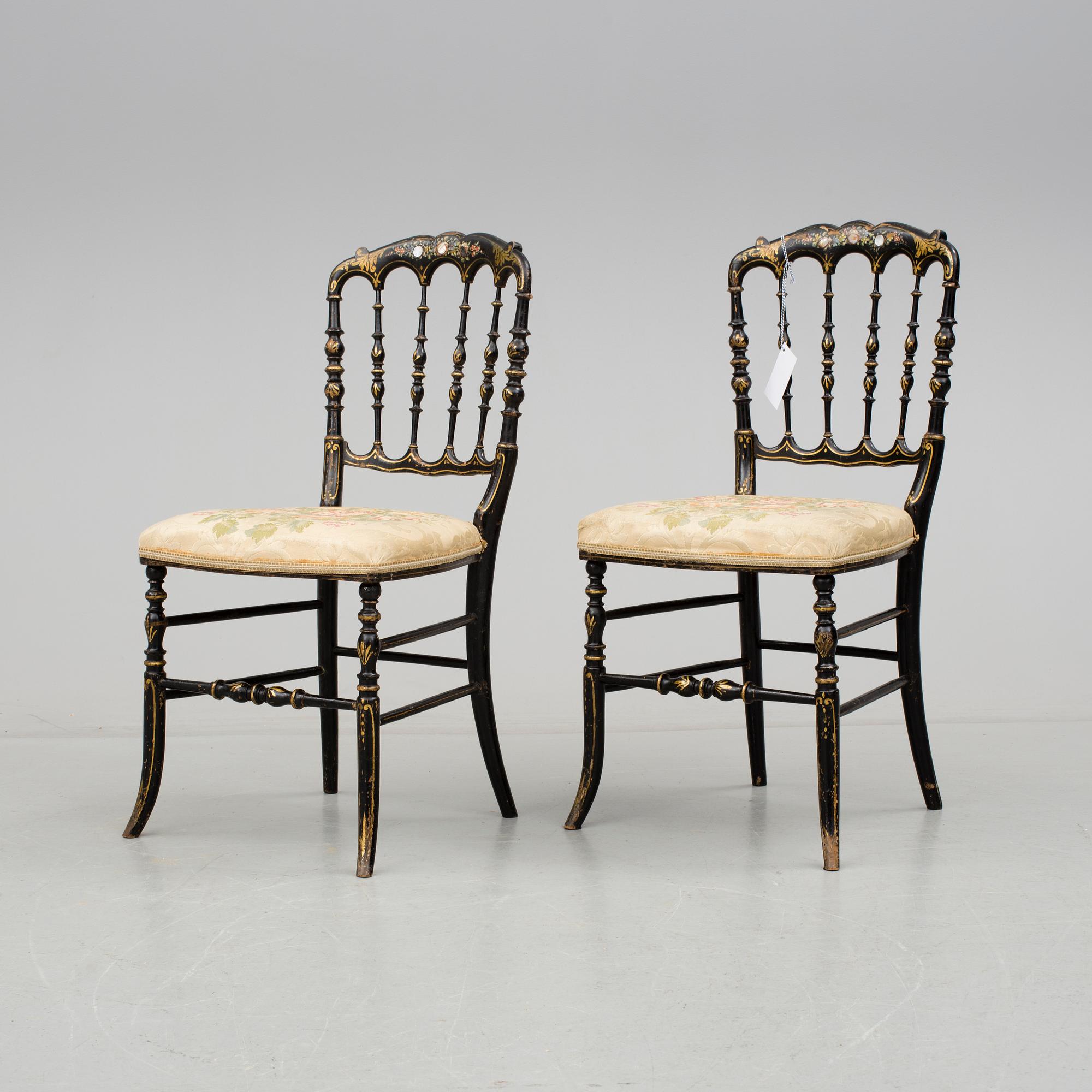 STOLAR, ett par, 1800-talets slut.