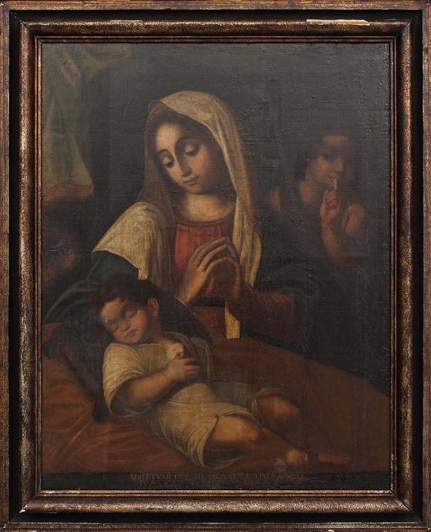 OKÄND KONSTNÄR, olja på duk, Italiensk skola, 1600/1700-tal.