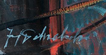 JERZY POTRZEBOWSKI, olja på duk, signerad.