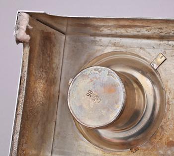 SKRIVBORDSUPPSATS, nysilver, kayser, 1900-talets första del.