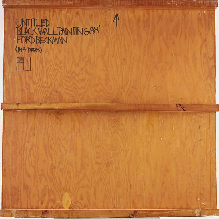 FORD BECKMAN, Polyptych, mounted canvas. Signed Ford Beckman and dated 88 on verso.