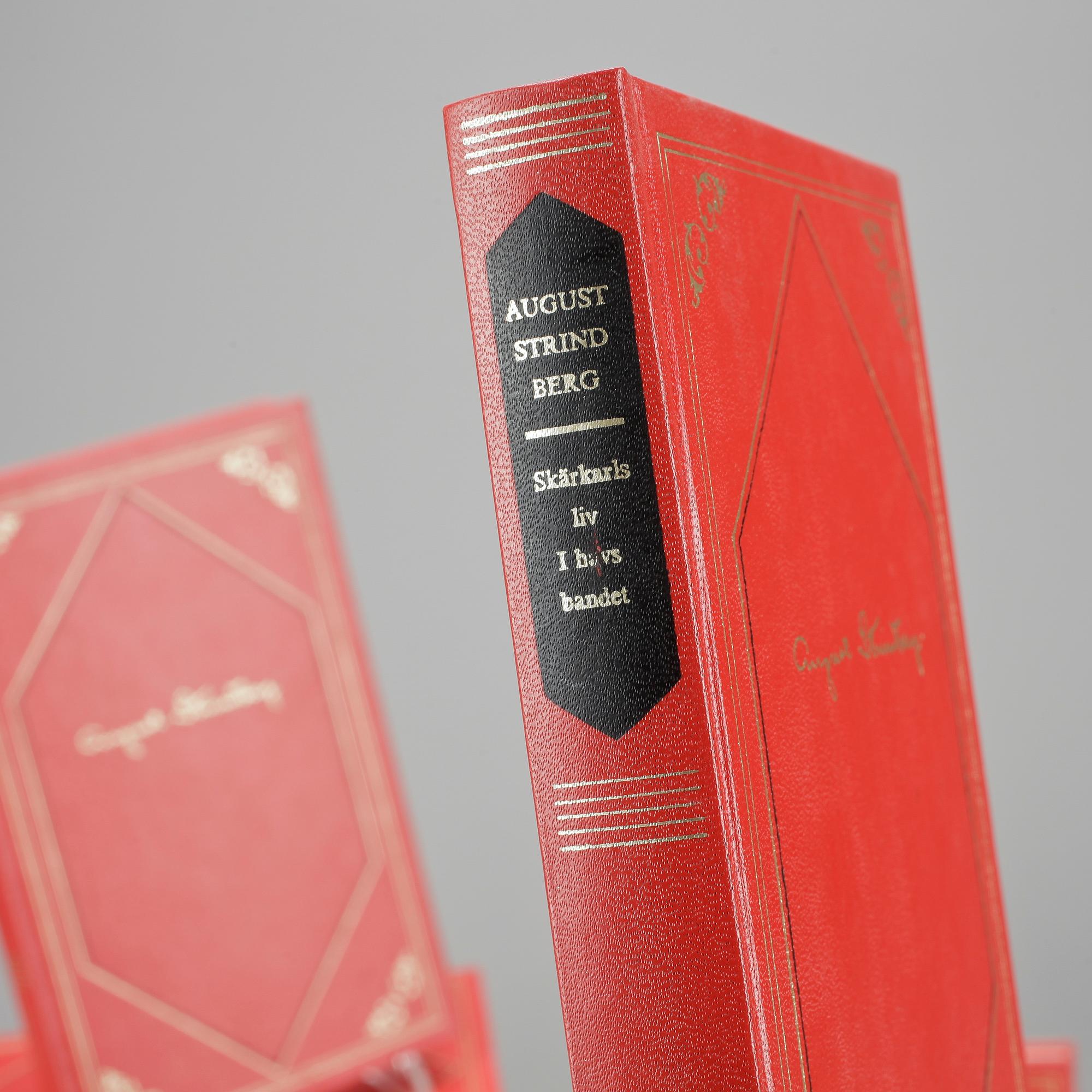 AUGUST STRINDBERG, 17 vol, samlade verk, Wihlke & son resp Bokhuset Båstad, Oslo 1973-1974.