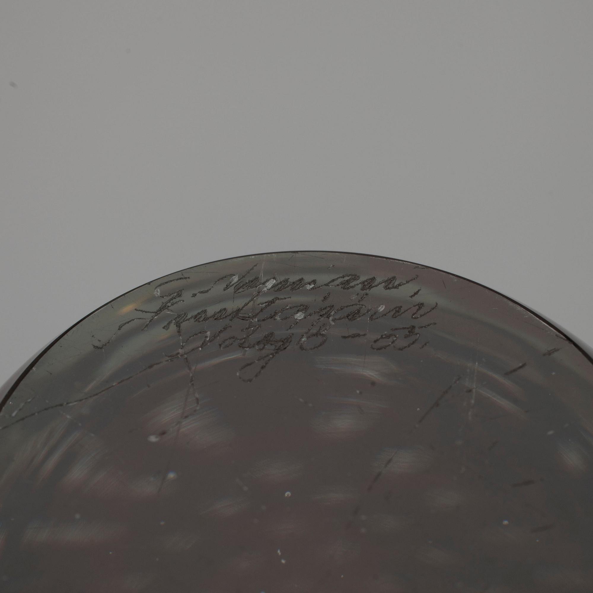 VAS, glas, signerad G. Nyman Nuutajärvi Notsjö -55.