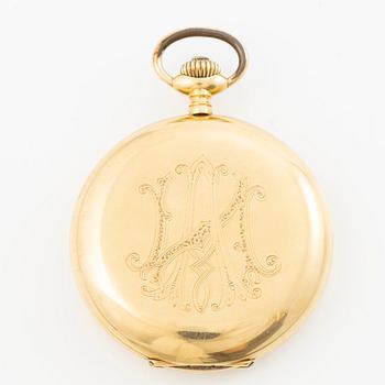 Fickur, 18k guld, savonett, 53 mm.