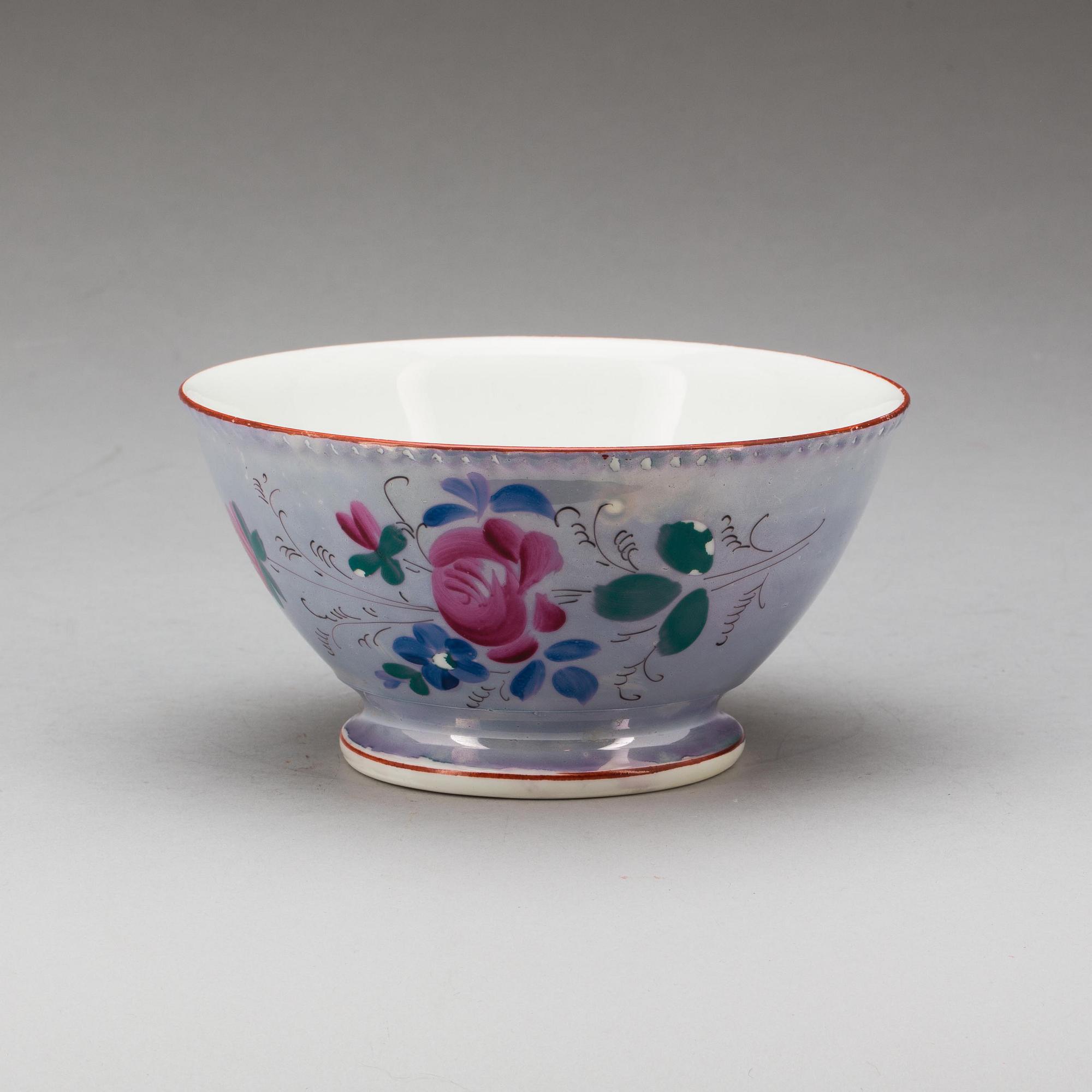 SKÅL, porslin, Kusnetsov, Ryssland, 1800-talets slut.