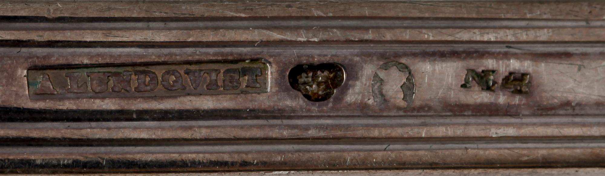 SOPPSLEV, silver, A Lundqvist Stockholm 1842. Vikt ca 240 gram.