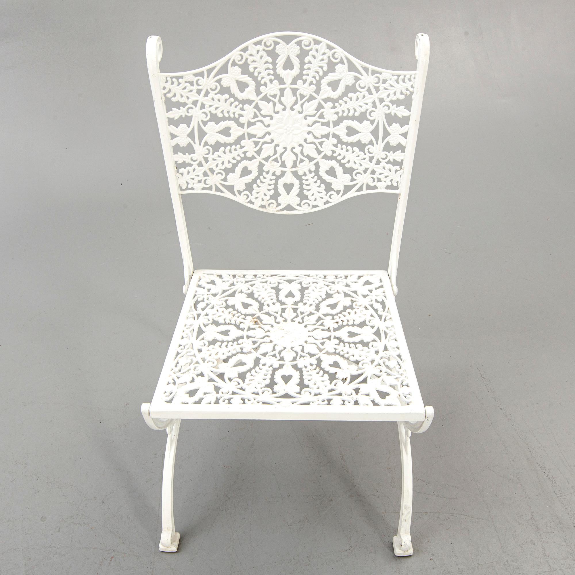 Garden group, table, chairs, 4 pcs, last part of the 20th century.