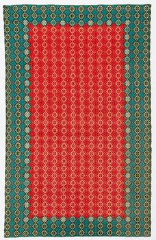 A textile cover, weft-patterned tabby type, South west Scania, c. 160 x 102 cm. Circa 1900,