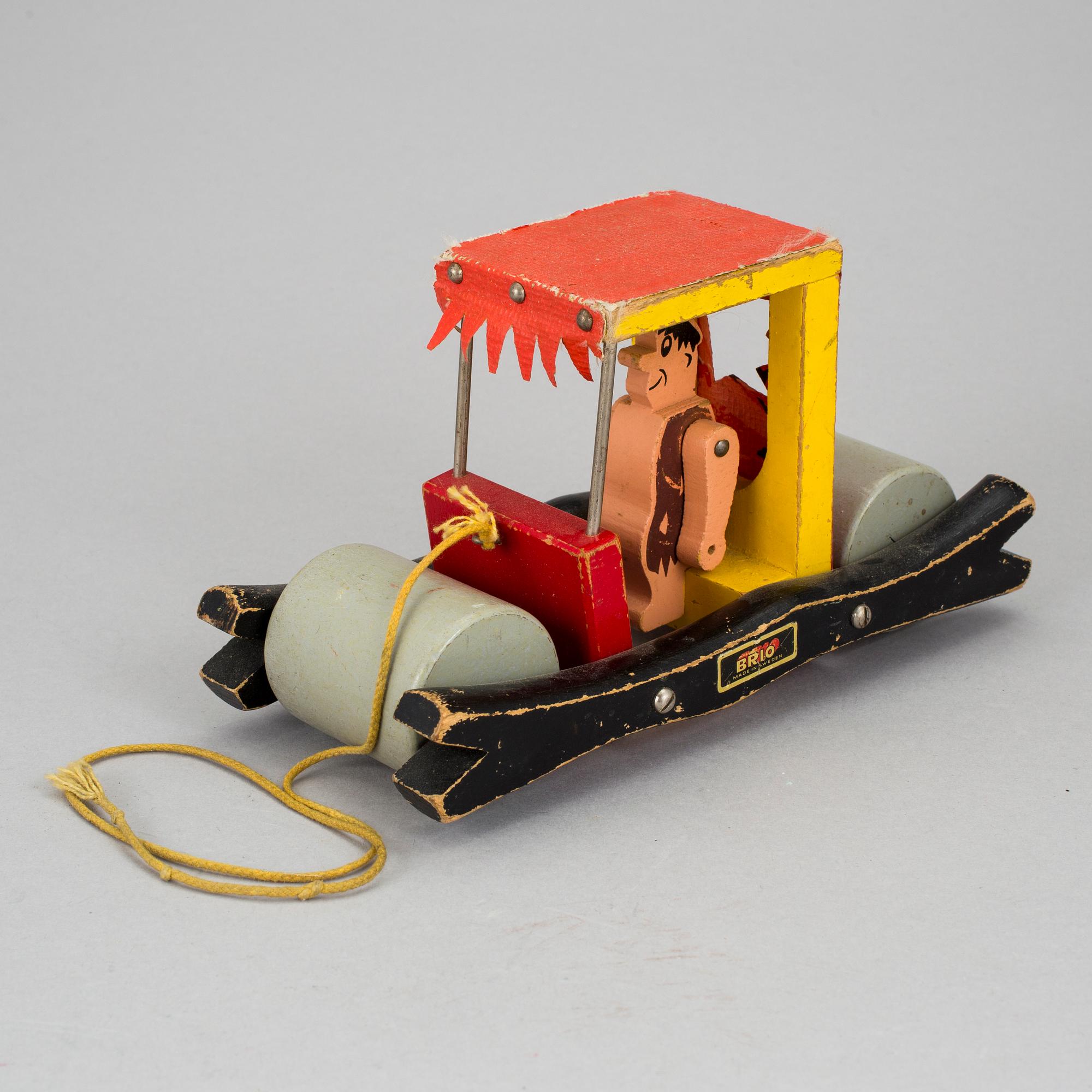 FRED FLINTSTONE, trä, Brio, 1900-talets mitt.