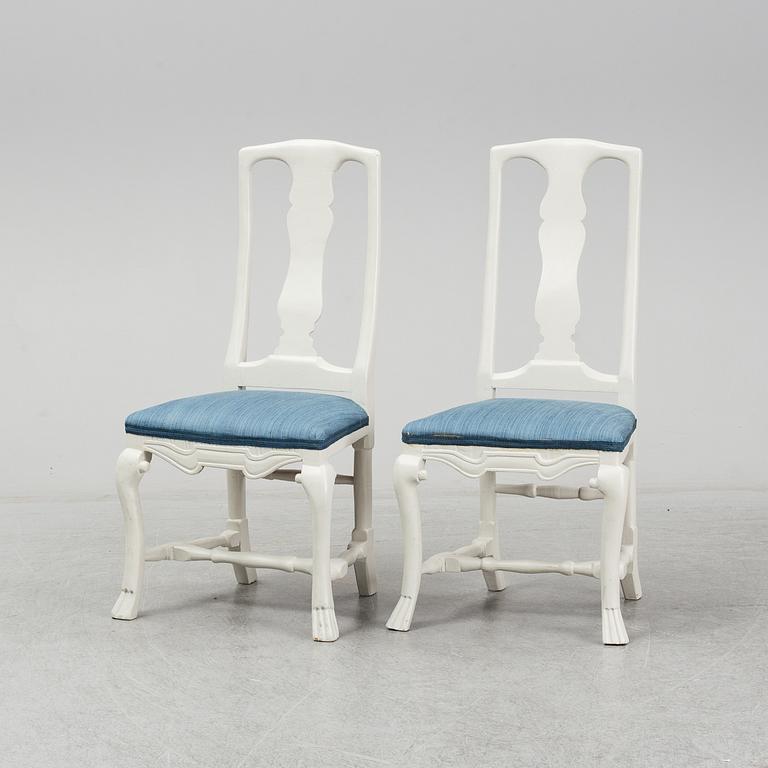 A pair of 18th century chairs.