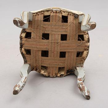 TABURETT, rokokostil, 1800-talets andra hälft.