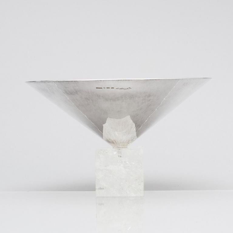 Wolfgang Gessl, a sterling silver and qvartz bowl, Ateljé Wolfgang Gessl, Stockholm 2009.