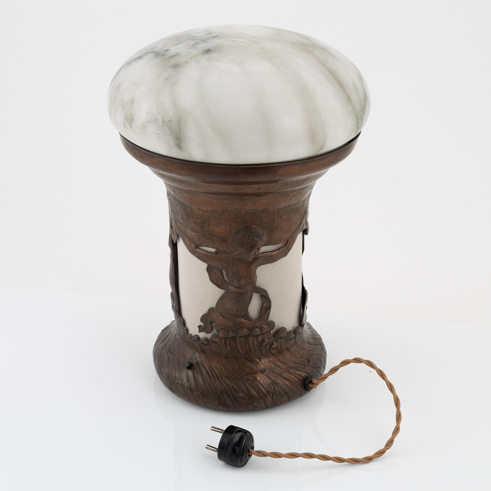 Bordslampa, jugend, 1900-talets början.