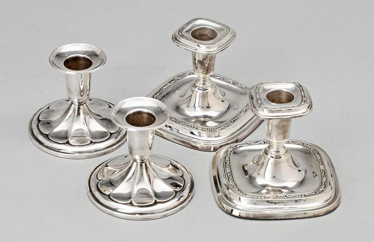 LJUSSTAKAR, 2 par, silver, Sverige, 1959.