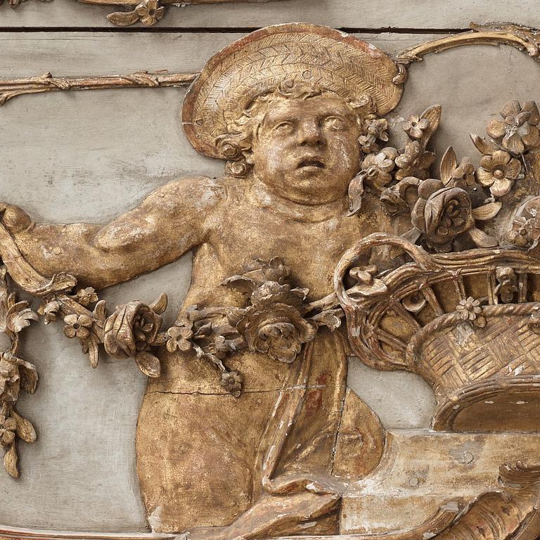 A Rococo 18th century overdoor.