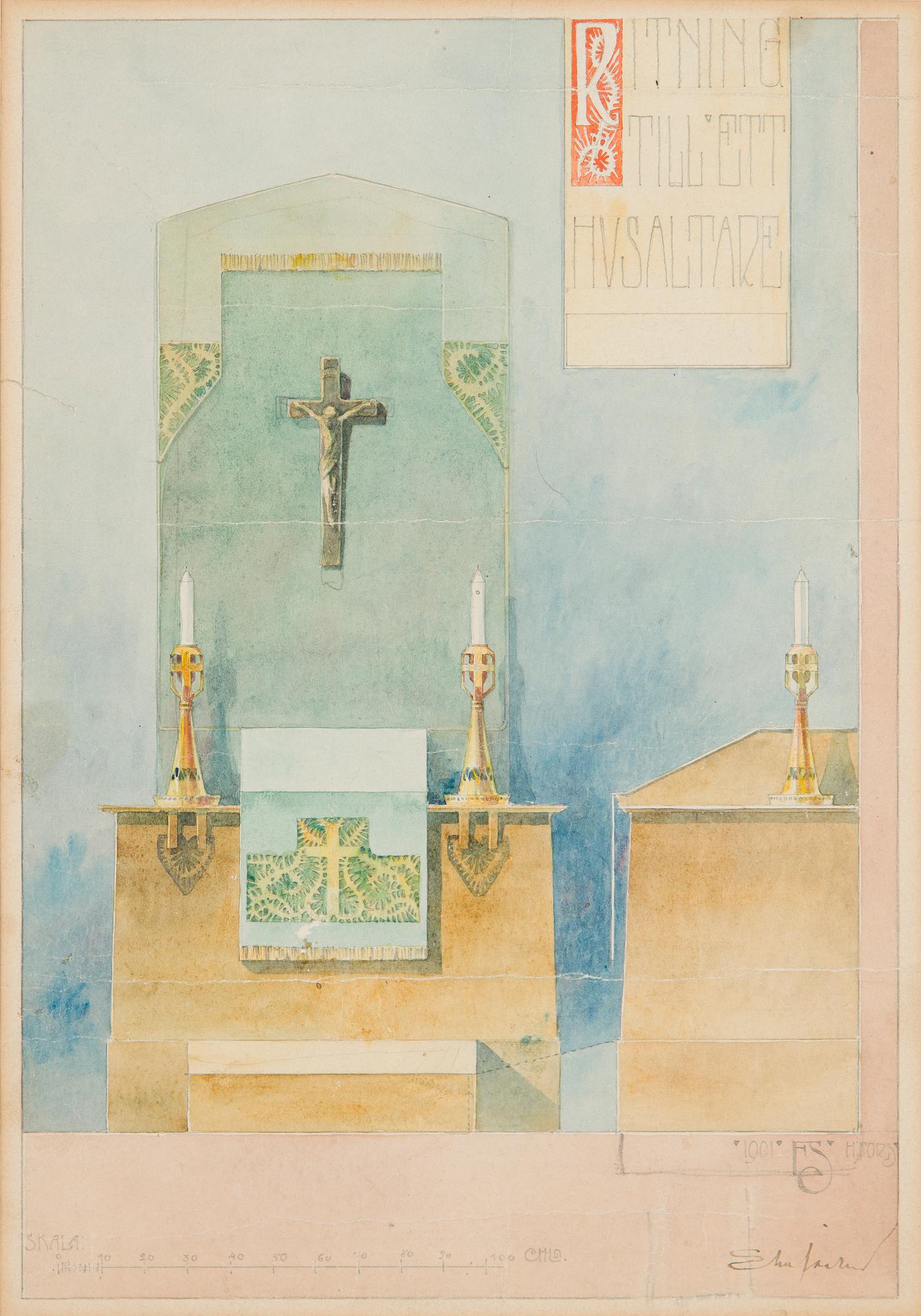 Eliel Saarinen, Skiss till Husaltare.