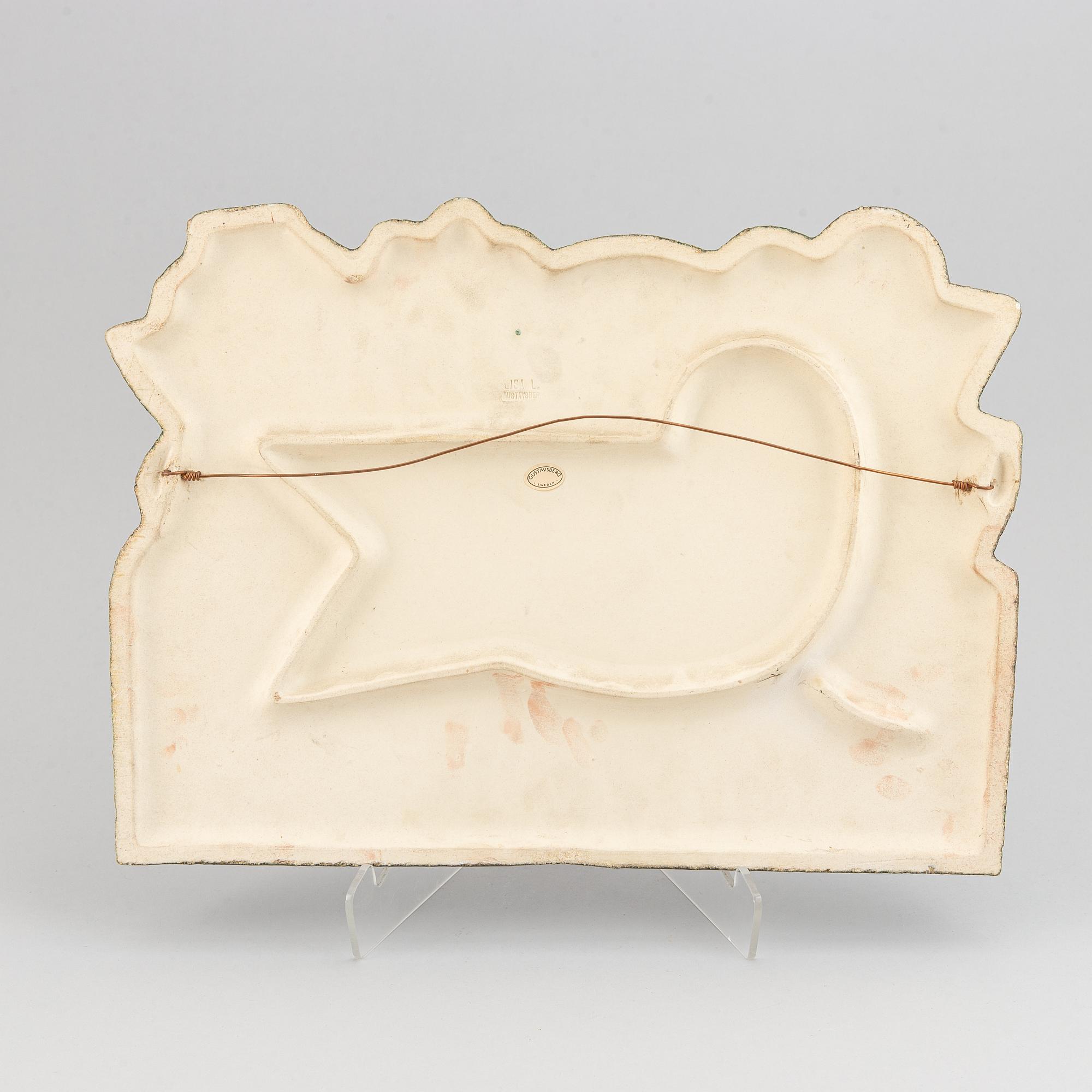 LISA LARSON, a stoneware wall placquer, Gustavsberg.