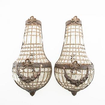 Vägglampor ett par Louis XVI-stil 1900-talets senare del.