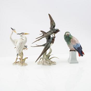 Figurines 3 pcs Hutschenreuther/Rosenthal Germany mid-20th century porcelain.