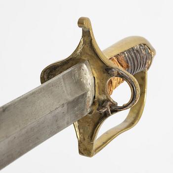 Sabre bayonet, Swedish, m/1815-20, with scabbard.
