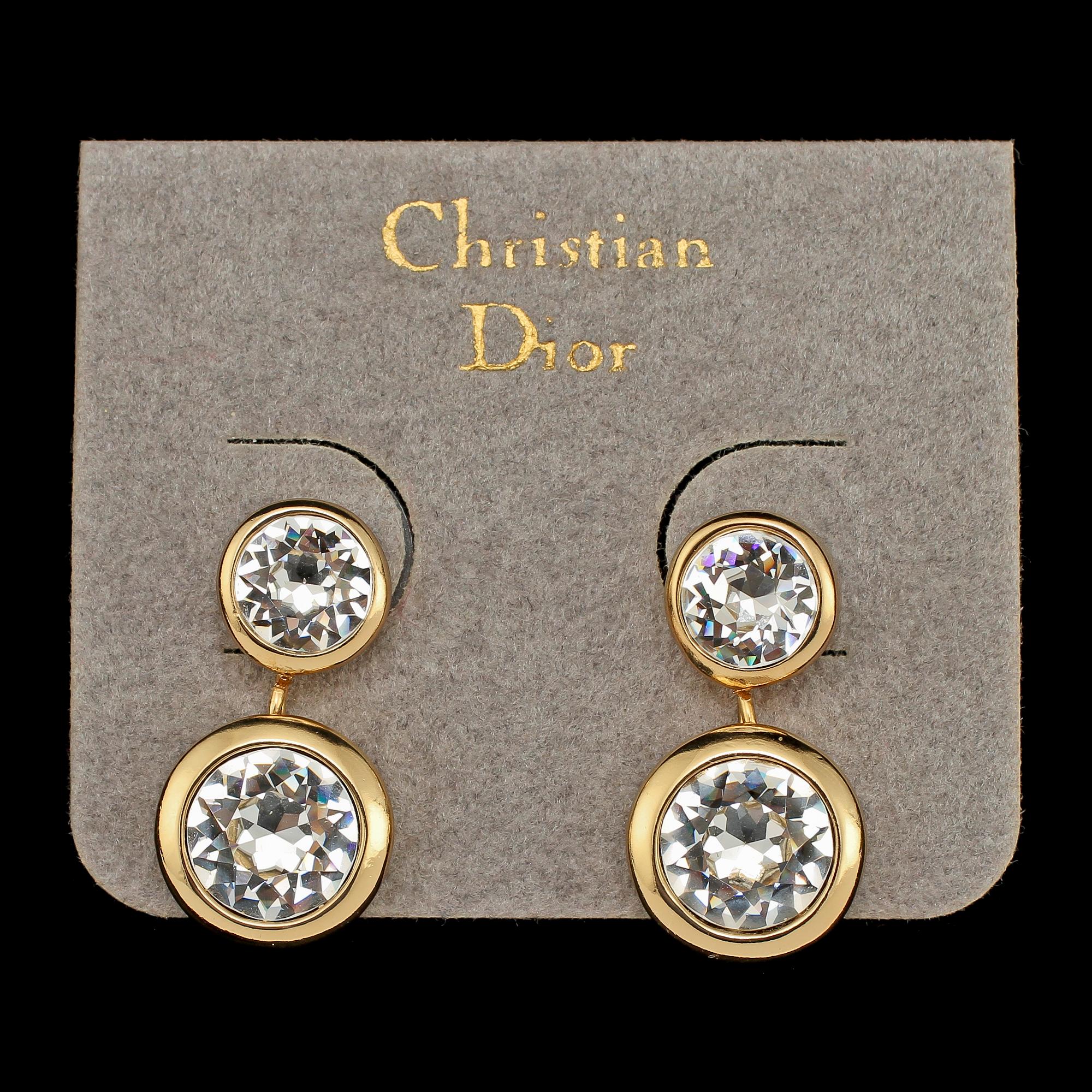 CHRISTIAN DIOR, örhängen samt armband, 1900-talets sista kvartal.