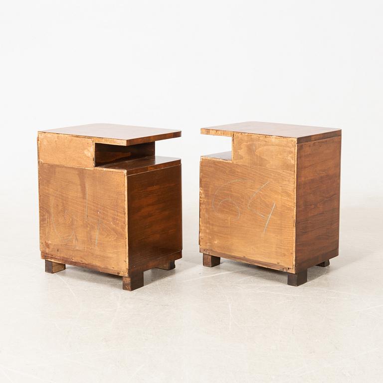 Sängbord, ett par, Art Deco, 1900-talets första hälft.