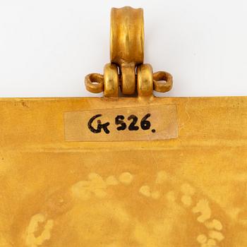 Plaque, guld och cloisonnéemalj, Bysantinsk stil, sentida.