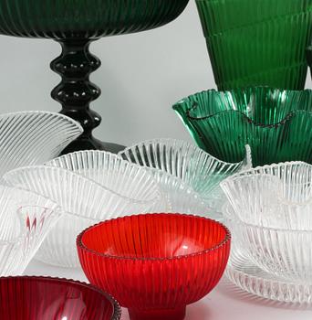 GLASSERVIS, 67 delar, glas, mestadels "Reffla", Arthur Percy, Gullaskruf, formgiven 1952.